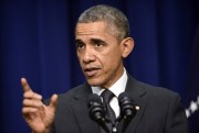 U.S. President Barack Obama speaks at the White House Summit on Early Education held in the South Court Auditorium on the White House complex in Washington, Dec. 10, 2014. (AP photo by Susan Walsh).