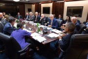 President Barack Obama and Vice President Joe Biden meet with members of the National Security Council in the Situation Room of the White House, Sept. 10, 2014 (Official White House Photo by Pete Souza).