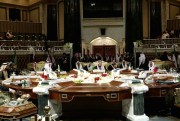 King Salman of Saudi Arabia opens the 36th session of the Gulf Cooperation Council Summit, Riyadh, Saudi Arabia, Dec. 9, 2015 (AP photo by Khalid Mohammed).