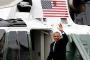 Former President Barack Obama departs the East Front of the U.S. Capitol after the inauguration of President Donald Trump, Washington, Jan. 20, 2017 (AP photo by Alex Brandon).