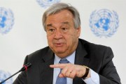 U.N. Secretary General Antonio Guterres speaks during a press conference, Nairobi, Kenya, March 8, 2017 (AP photo by Khalil Senosi).