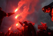 Nationalists burn flares during a march to mark Poland’s Independence Day, Warsaw, Nov. 11, 2017 (AP photo by Czarek Sokolowski). The march suggests Poland is at risk of becoming the European capital of xenophobia.