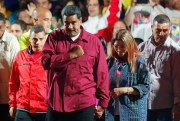 Venezuelan President Nicolas Maduro before addressing supporters after his re-election, Caracas, Venezuela, May 20, 2018 (AP photo by Ariana Cubillos).