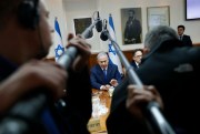 Israeli Prime Minister Benjamin Netanyahu chairs the weekly Cabinet meeting in Jerusalem, March 3, 2019 (Photo by Ronen Zvulun for Reuters Pool via AP Images).