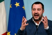 Italian Interior Minister Matteo Salvini during a press conference in Rome, Italy, Jan. 14, 2019 (Photo by Riccardo Antimiani for ANSA via AP Images).