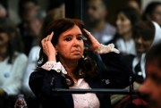 Former President Cristina Fernandez de Kirchner inside a federal courtroom, in Buenos Aires, Argentina, May 21, 2019 (AP photo by Marcos Brindicci).