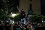 A rare anti-government protest in downtown Cairo, Egypt, Sept. 21, 2019 (dpa photo via AP by Oliver Weiken).