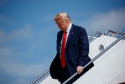 President Donald Trump steps off Air Force One after arriving at Andrews Air Force Base, Sept. 26, 2019 (AP photo by Evan Vucci).