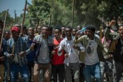 Supporters of opposition leader Jawar Mohammed at a rally in Addis Ababa, Ethiopia, Oct. 24, 2019 (AP photo by Mulugeta Ayene).