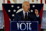 Democratic presidential candidate and former Vice President Joe Biden speaks in Cincinnati, Ohio, Oct. 12, 2020 (AP photo by Carolyn Kaster).