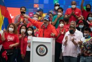 Venezuelan President Nicolas Maduro speaks at a closing campaign rally for the upcoming National Assembly elections, in Caracas, Venezuela, Dec. 3, 2020 (AP photo by Ariana Cubillos).