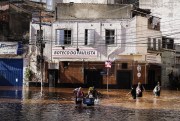 An area flooded by heavy rains in Porto Alegre, Rio Grande do Sul state.