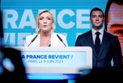 National Rally leaders Marine Le Pen and Jordan Bardella.