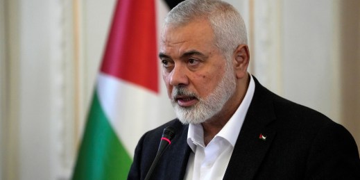 Hamas’ top political leader, Ismail Haniyeh.