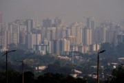 Smoke stemming from nearby wildfires in Brasilia, Brazil.