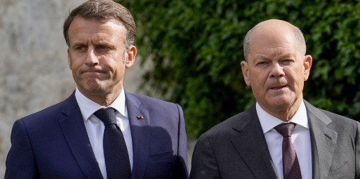 French President Emmanuel Macron and German Chancellor Olaf Scholz.