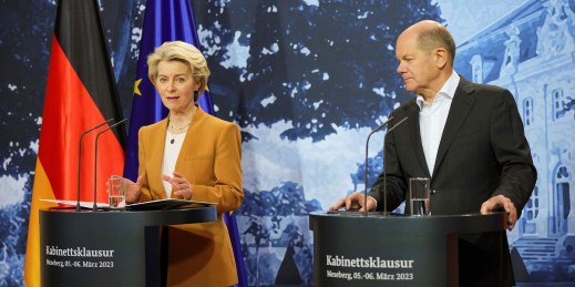 European Commission President Ursula von der Leyen and German Chancellor Olaf Scholz.