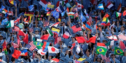 Graduating students from Columbia University’s School of International and Public Affairs .