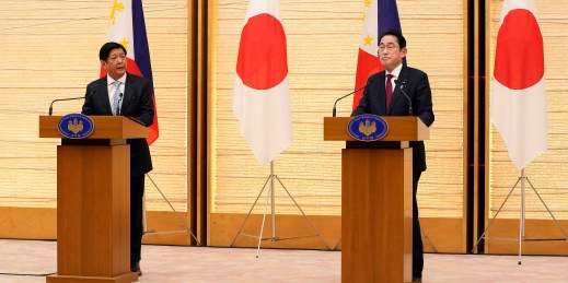 Philippine President Ferdinand Marcos Jr. and Japanese Prime Minister Fumio Kishida.