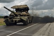 A tank in Russia's Kursk region.