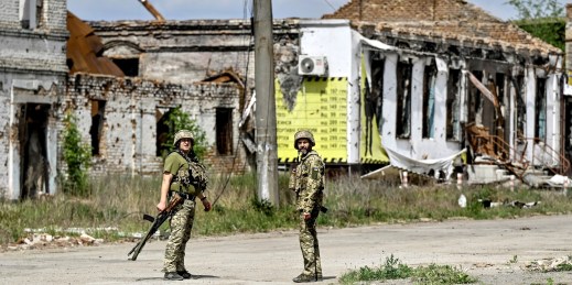 Ukrainian soldiers in the Zaporizhzhia region of Ukraine.