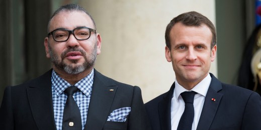 French President Emmanuel Macron and Moroccan King Mohammed VI.