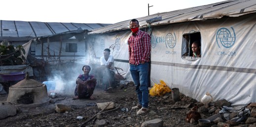 The 70 Kare Internally Displaced Persons camp in Mekelle, Tigray.