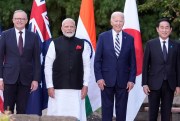 The leaders of the Quad countries of the United States, Australia, India and Japan.