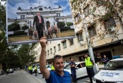 Protesters in Bulgaria.