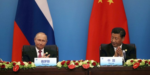 Chinese President Xi Jinping and Russian President Vladimir Putin.