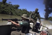 Federal agents from Brazil's environmental protection agency.