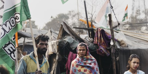 Local residents in a Muslim neighborhood in India.