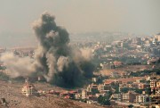 Smoke rises from Israeli airstrikes in southern Lebanon.