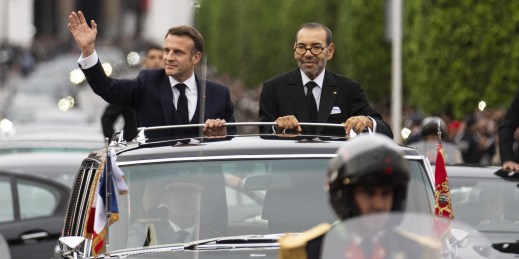 French President Emmanuel Macron and Moroccan King Mohammed VI.