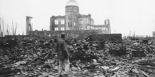 Hiroshima after the atomic bombing in 1945.