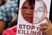 A protester in the Philippines.