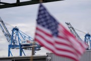 Striking longshoreman at a port.