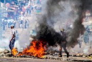 Protesters in Mozambique.