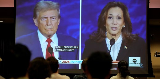 Democratic presidential nominee Vice President Kamala Harris and Republican presidential nominee former President Donald Trump.