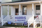 Election campaign signs in Pennsylvania.