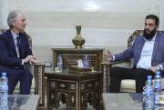 The leader of Hayat Tahrir al-Sham meets with the U.N.’s special envoy to Syria.