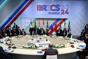 BRICS leaders attend a summit meeting in Kazan, Russia.